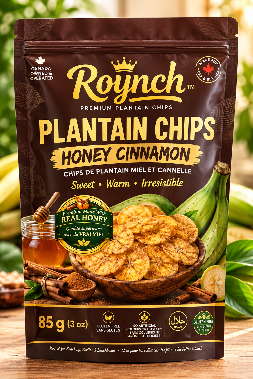 Honey Cinnamon Plantain Chips