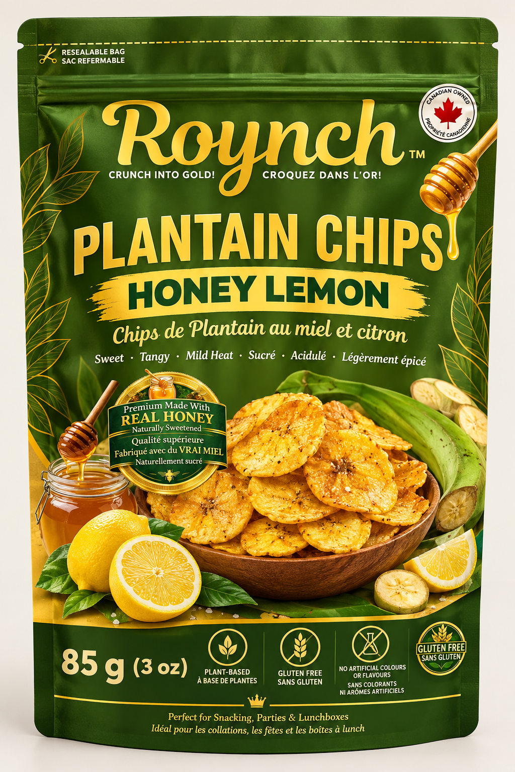 Honey Lemon Plantain Chips